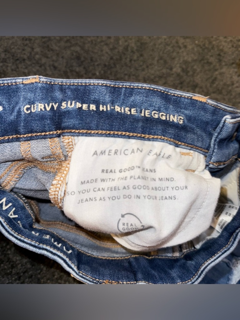 American Eagle Outfitters Distressed High-Rise Skinny Blue Denim Jeans - Picture 7 of 9